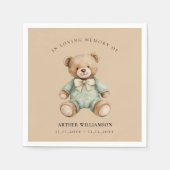 In Loving Memory Teddy Bear Baby Memorial Napkin Serviette (Vorderseite)