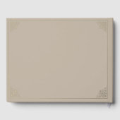 In Loving Memory Trauer Beige Braun Gästebuch (Rückseite)