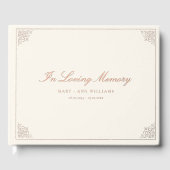 In Loving Memory Trauer Beige Gästebuch (Vorderseite)