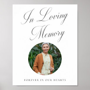 In Loving Memory Vintage Eleganz Schrift Hochzeit Poster