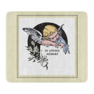 In Loving Memory Vintage Engel, Gedenken, Gold Schneidebrett