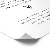 In Loving Memory Wedding Family Memorial Sign E100 Poster (Ecke)