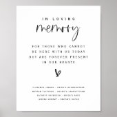 In Loving Memory Wedding Family Memorial Sign E100 Poster (Vorne)