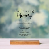 In Loving Memory Wedding Remembrance Acrylic Sign Acrylschild (Neutral)