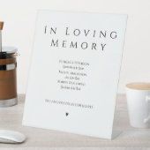 In Loving Memory Wedding Remembrance Pedestal Sign Sockelschild (In Situ)