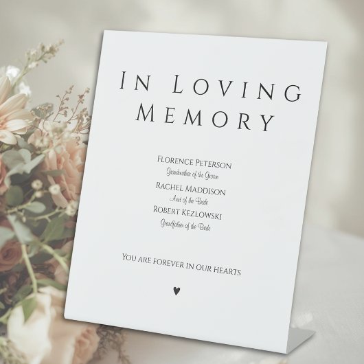 In Loving Memory Wedding Remembrance Pedestal Sign Sockelschild