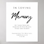 In Loving Memory Wedding Remembrance Sign Poster (Vorne)