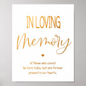 In Loving Memory wedding sign 8x10 poster (Vorne)