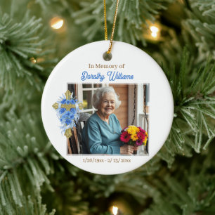 In Loving Memory Weihnachtsfoto-Gedenkstätte Keramik Ornament