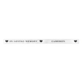 In Loving Memory | White Ribbon with Name Satinband (Vorderseite)