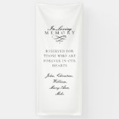 In Loving Memory! White Wedding Memorial Banner (Vertikal)