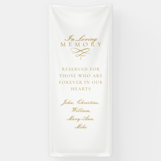In Loving Memory! White Wedding Memorial Banner (Vertikal)