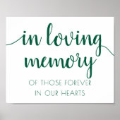 In Loving Memory Wird Hunter Green Memorial Poster (Vorne)