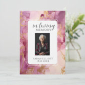 In Loving Memory with Photo | Personal Einladung (Stehend Vorderseite)