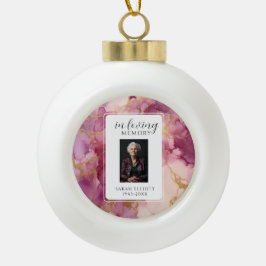 In Loving Memory  with Photo | Personali Keramik Kugel-Ornament