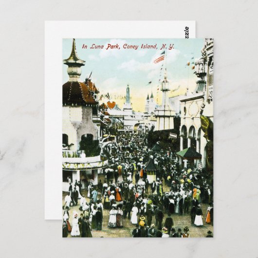 In Luna Park, Coney Island, New York Postkarte (Vorne/Hinten)