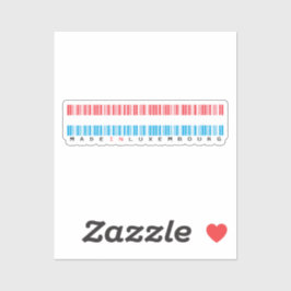 In Luxemburg hergestellter Barcode-Flagge Aufkleber