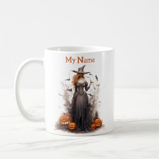 In Magie erfahren: Halloween-Hexencup Kaffeetasse (Links)