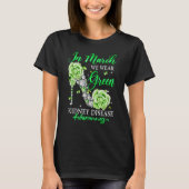 In March We Wear Green Butterfly Kidney Disease Aw T-Shirt (Vorderseite)