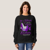 In March We Wear Purple High Heel Epilepsy awarene Sweatshirt (Vorne ganz)