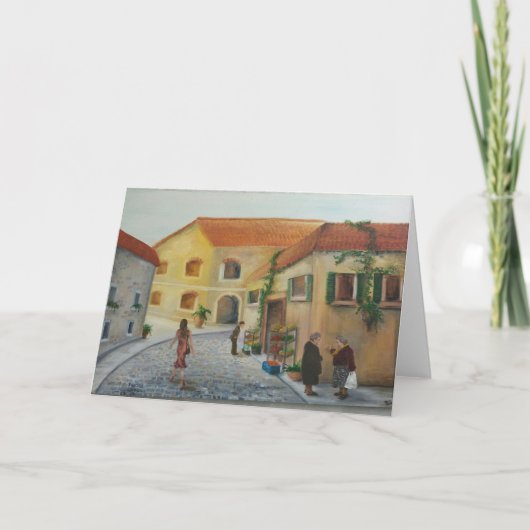 "In Market" leere Grußkarte Karte (Vorderseite)