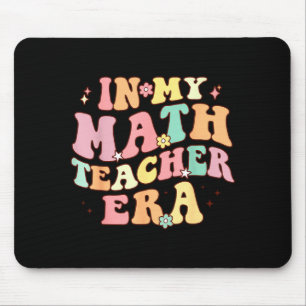In Math-Lehrer-Ära Retro Zurück zur Schule Groovy Mousepad