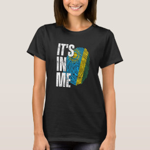 In Me Rwanda Flag Fingerprint Ruanda Heritag T-Shirt