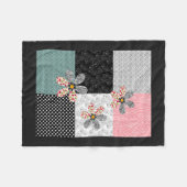 In mehrfarbigen Farben Patchwork rustikales Muster Fleecedecke (Vorderseite (Horizontal))