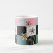 In mehrfarbigen Farben Patchwork rustikales Muster Kaffeetasse (Mittel)