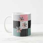 In mehrfarbigen Farben Patchwork rustikales Muster Kaffeetasse (Links)
