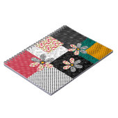 In mehrfarbigen Farben Patchwork rustikales Muster Notizblock (Linke Seite)