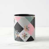 In mehrfarbigen Farben Patchwork rustikales Muster Tasse (Zentrum)