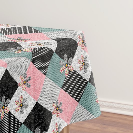 In mehrfarbigen Farben Patchwork rustikales Muster Tischdecke (Beispiel)