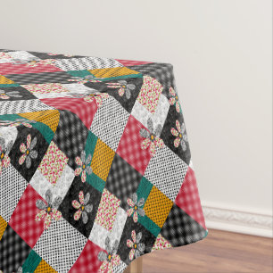 In mehrfarbigen Farben Patchwork rustikales Muster Tischdecke
