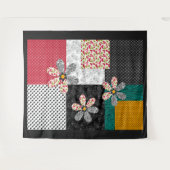 In mehrfarbigen Farben Patchwork rustikales Muster Wandteppich (Vorderseite (Horizontal))