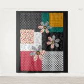In mehrfarbigen Farben Patchwork rustikales Muster Wandteppich (Vorderseite)