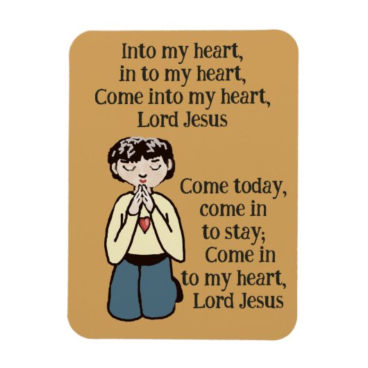 In mein Herz Herr Jesus Magnet (Vertikal)