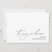 "In meine Gesetze am Hochzeitstag"-Karte (Vorderseite)