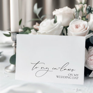 "In meine Gesetze am Hochzeitstag"-Karte