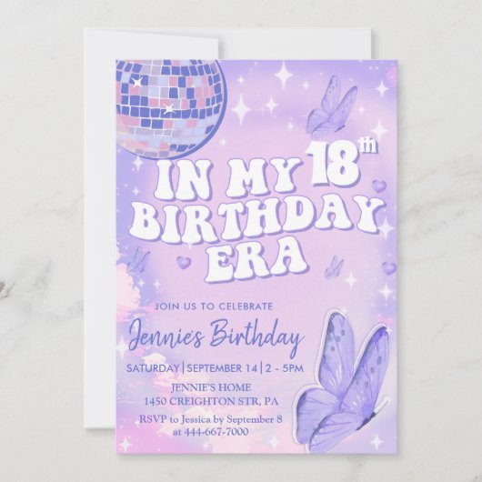 In meinem 18. Geburtstag-Party Einladung (Vorderseite)