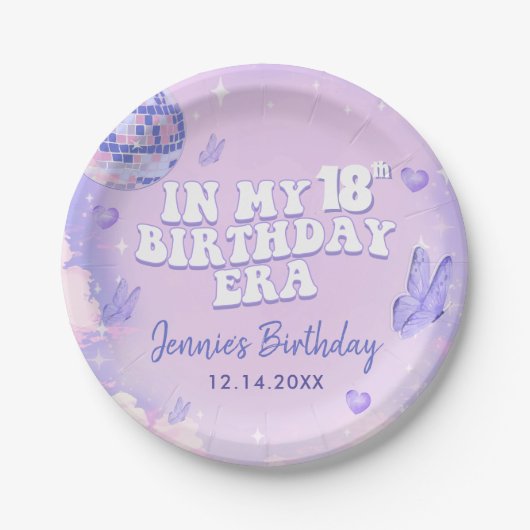 In meinem 18. Geburtstag-Party Pappteller (Vorderseite)