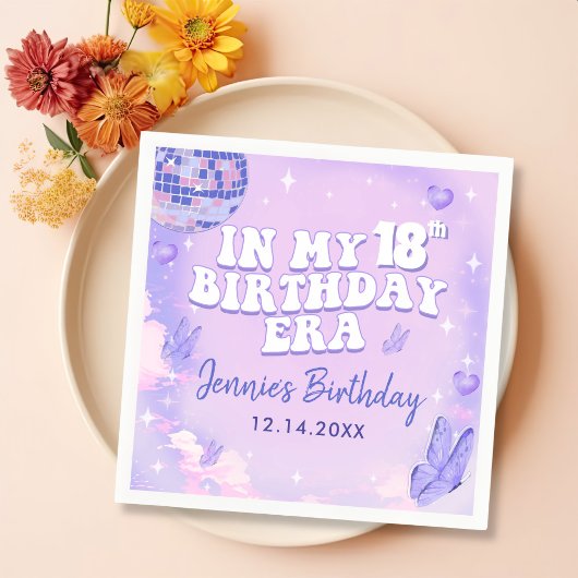 In meinem 18. Geburtstag-Party Serviette