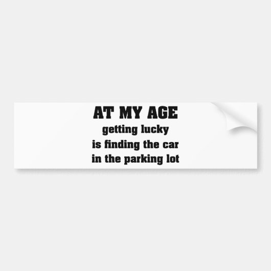 In meinem Alter Autoaufkleber (Vorne)