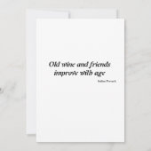 In meinem Alter brauche ich Brille, Geburtstag und (Rückseite)