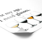 In meinem Alter brauche ich eine Brille Fotodruck (Ecke)