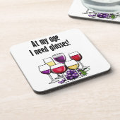 In meinem Alter brauche ich eine Brille! Getränkeuntersetzer (Linke Seite)