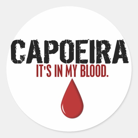 In meinem Blut CAPOEIRA Runder Aufkleber (Vorderseite)