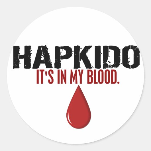In meinem Blut HAPKIDO Runder Aufkleber (Vorderseite)