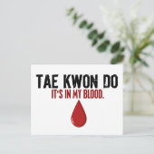 In meinem Blut TAE KWON DO Postkarte (Stehend Vorderseite)