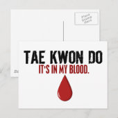 In meinem Blut TAE KWON DO Postkarte (Vorne/Hinten)